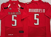 Texas Tech Red Raiders 5 Patrick Mahomes II Red C Patch College Football Jersey